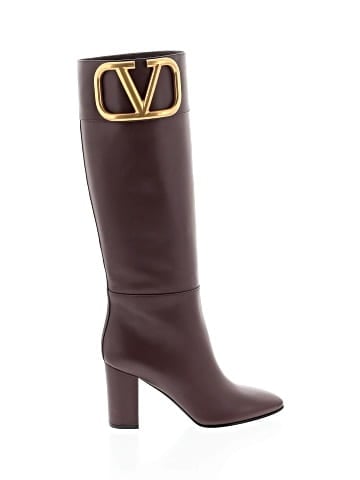 Valentino Garavani Leather Knee-High Supervee Boots (view 1)