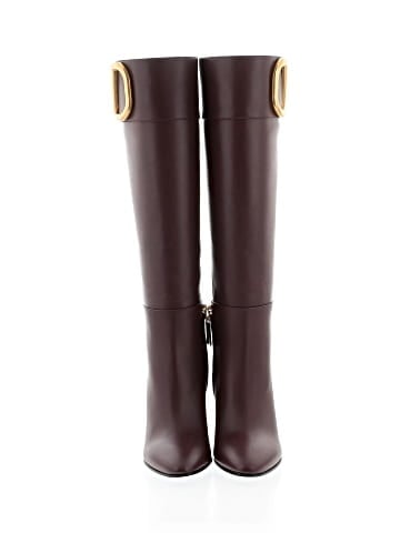 Valentino Garavani Leather Knee-High Supervee Boots (view 2)
