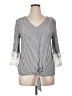 Moa Moa 100% Rayon Gray 3/4 Sleeve Blouse Size 1X - photo 1