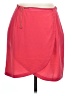 H&M 100% Polyester Solid Red Casual Skirt Size 12 - photo 1