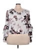 Leith 100% Polyester Silver 3/4 Sleeve Blouse Size XXL - photo 1