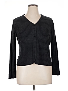 Liz Claiborne des années 1990 Cardigan Taille Grand Soie Coton