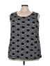 Maggie Barnes for Catherines Print Black Sleeveless Top Size 2X - photo 1
