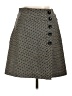 Talbots 100% Polyester Houndstooth Black Casual Skirt Size 10 - photo 1