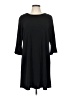 BCBGeneration Solid Black Casual Dress Size L - photo 1