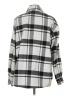 Love Tree 100% Polyester Plaid Silver Long Sleeve Blouse Size M - photo 2
