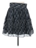 I Heart Ronson 100% Polyester Chevron-herringbone Gray Casual Skirt Size 8 - photo 1