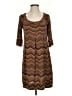 DressBarn Chevron-herringbone Brown Casual Dress Size S - photo 1