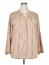 Timeson 100% Polyester Tan Long Sleeve Blouse Size XXL - photo 1