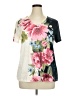 Emery Rose Floral Ivory Short Sleeve Blouse Size 0X - photo 1
