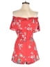 Pimkie 100% Viscose Floral Red Orange Romper Size XS - photo 1