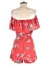 Pimkie 100% Viscose Floral Red Orange Romper Size XS - photo 2