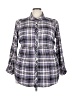 Torrid Plaid Purple Long Sleeve Button-Down Shirt Size 3X Plus (3) - photo 1