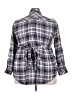 Torrid Plaid Purple Long Sleeve Button-Down Shirt Size 3X Plus (3) - photo 2