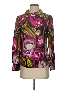 PULL EN MAILLE VIOLET A FLEURS MUTLICOLORES. ENVOI RAPIDE