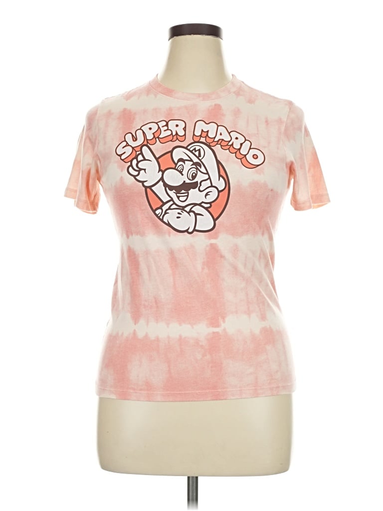 Pre-owned Super Mario Short Sleeve T-shirt In Pink