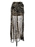 Know One Cares 100% Polyester Animal Print Black Casual Skirt Size XS - photo 1