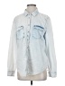 Ci Sono Blue White Long Sleeve Button-Down Shirt Size S - photo 1