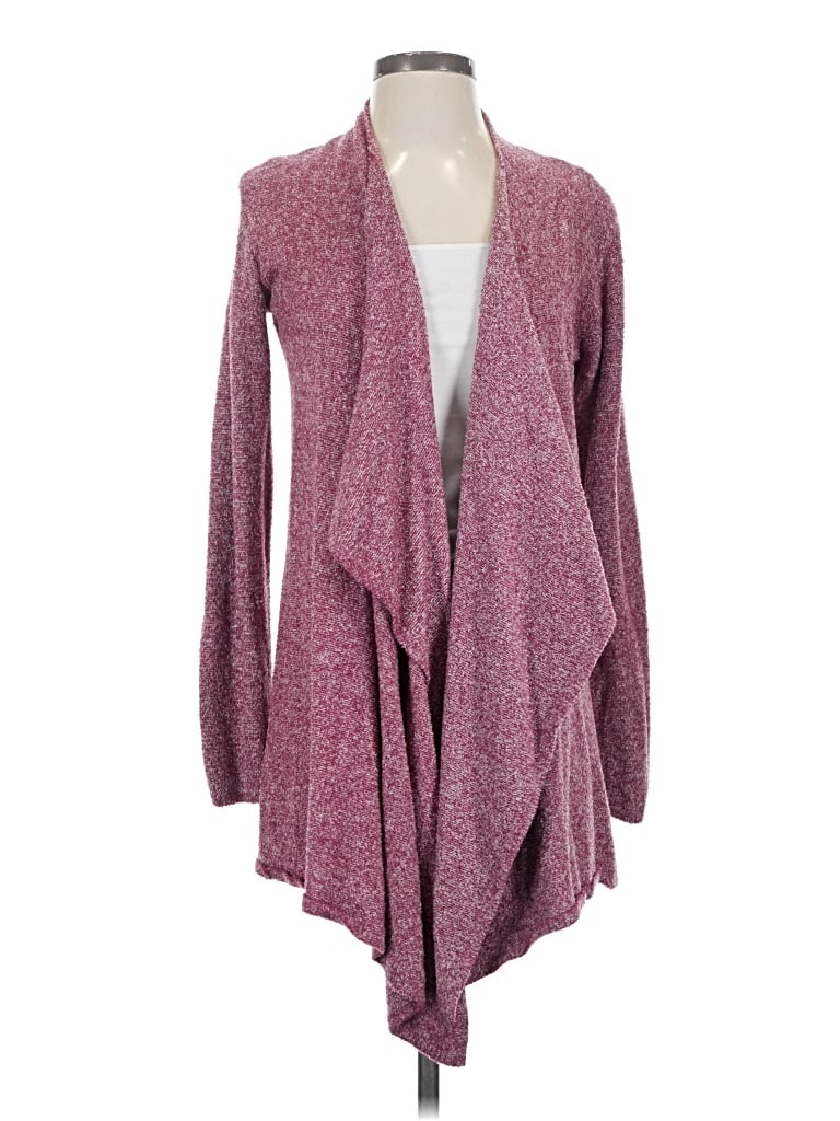 Pre-owned Barefoot Dreams Cardigan Sweater In Burgundy
