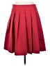 Ann Taylor 100% Polyester Solid Red Formal Skirt Size 4 - photo 2