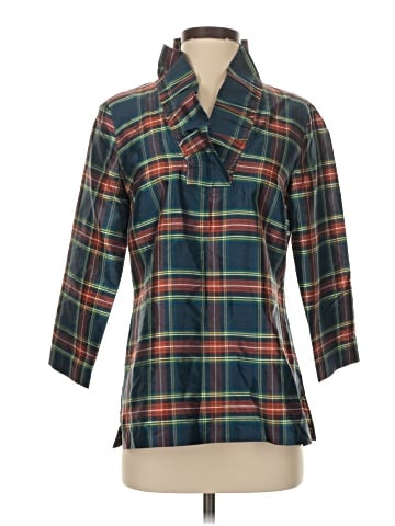 Devon Baer 3/4 Sleeve Silk Top (view 1)