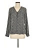 Express 100% Polyester Gray Long Sleeve Blouse Size M - photo 1