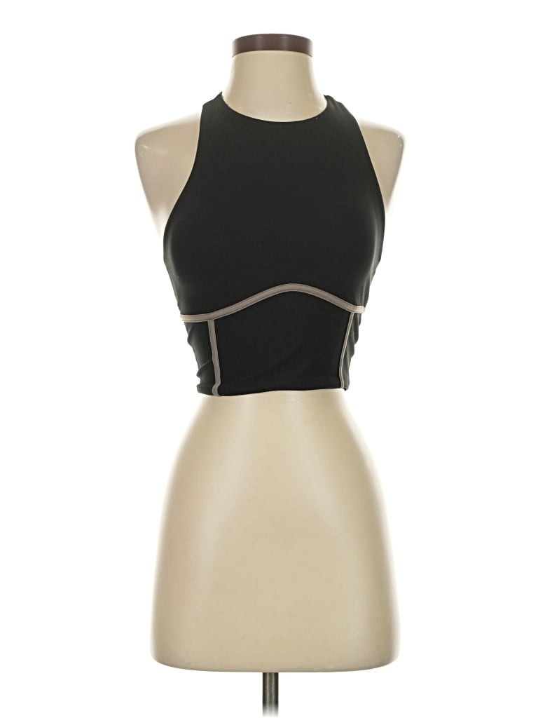 Pre-owned Ypb Tank Top Black Halter Neckline Tops