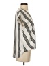 Ann Taylor 100% Polyester Stripes Ivory Short Sleeve Blouse Size S - photo 4