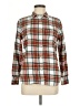 J.Crew 100% Cotton Plaid Brown Orange Long Sleeve Button-Down Shirt Size 6 - photo 1