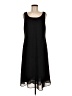 Studio 1 100% Polyester Solid Black Casual Dress Size M (estimated) - photo 1