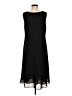 Studio 1 100% Polyester Solid Black Casual Dress Size M (estimated) - photo 2