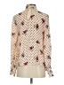 ModCloth 100% Polyester Floral Ivory Long Sleeve Blouse Size XS - photo 2
