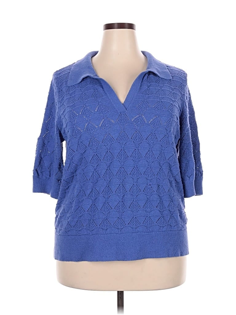 Pre-owned Talbots Pullover Sweater In Blue