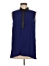 Elie Tahari Blue Sleeveless Button-Down Shirt Size M - photo 1