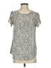 Shein 100% Polyester Polka Dots Ivory Silver Short Sleeve T-Shirt Size 4 - photo 1