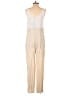 Shinestar 100% Rayon Solid Ivory Jumpsuit Size M - photo 2