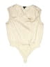 Express Outlet 100% Polyester Ivory Tan Bodysuit Size XL - photo 1