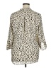 Lush 100% Polyester Animal Print Ivory 3/4 Sleeve Blouse Size XL - photo 2
