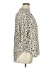 Lush 100% Polyester Animal Print Ivory 3/4 Sleeve Blouse Size XL - photo 4