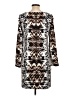 Vince Camuto Print Brown Casual Dress Size 12 - photo 2