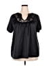 Assorted Brands Black Short Sleeve Blouse Size 2X (estimated) - photo 1