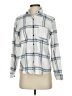Universal Thread 100% Cotton Plaid Silver Long Sleeve Button-Down Shirt Size XS - photo 1