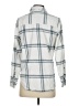 Universal Thread 100% Cotton Plaid Silver Long Sleeve Button-Down Shirt Size XS - photo 2