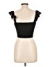 Shein Black Short Sleeve Top Size L - photo 2