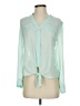Candie's 100% Polyester Green Long Sleeve Blouse Size S - photo 1
