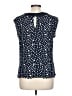 Meadow Rue 100% Rayon Polka Dots Blue Sleeveless Blouse Size L - photo 2