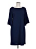 Neiman Marcus Solid Blue Casual Dress Size 8 - photo 1