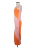 Unbranded 100% Polyester Color Block Orange Cocktail Dress Size S - photo 5