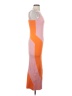 Unbranded 100% Polyester Color Block Orange Cocktail Dress Size S - photo 4