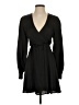 Express 100% Polyester Solid Black Casual Dress Size XS - photo 1
